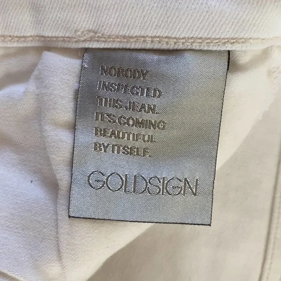 GOLDSIGN white jeans NWOT sz 32! - Picture 5 of 5